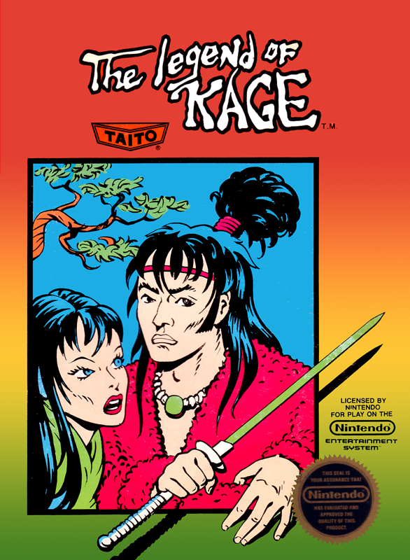 Legend of Kage box art for NES